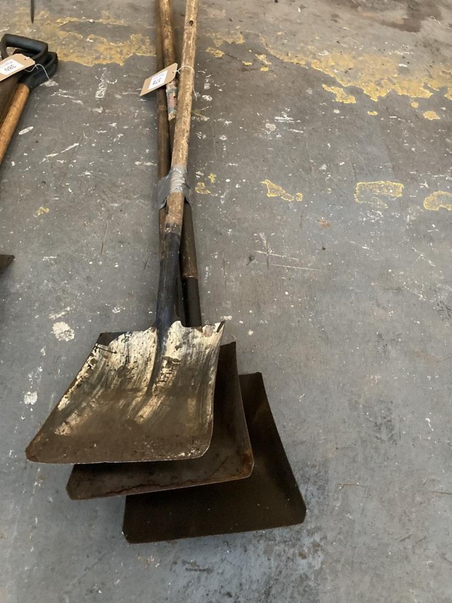 (3) Used Long Handled Shovels