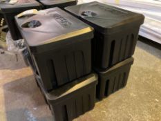 (4) Stabilo Slick Box 500-3 Tackle Storage Boxes with Keys