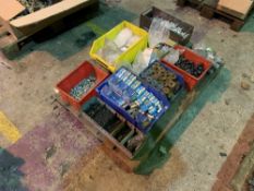 Mixed pallet of nuts, bolts, washers and bearings