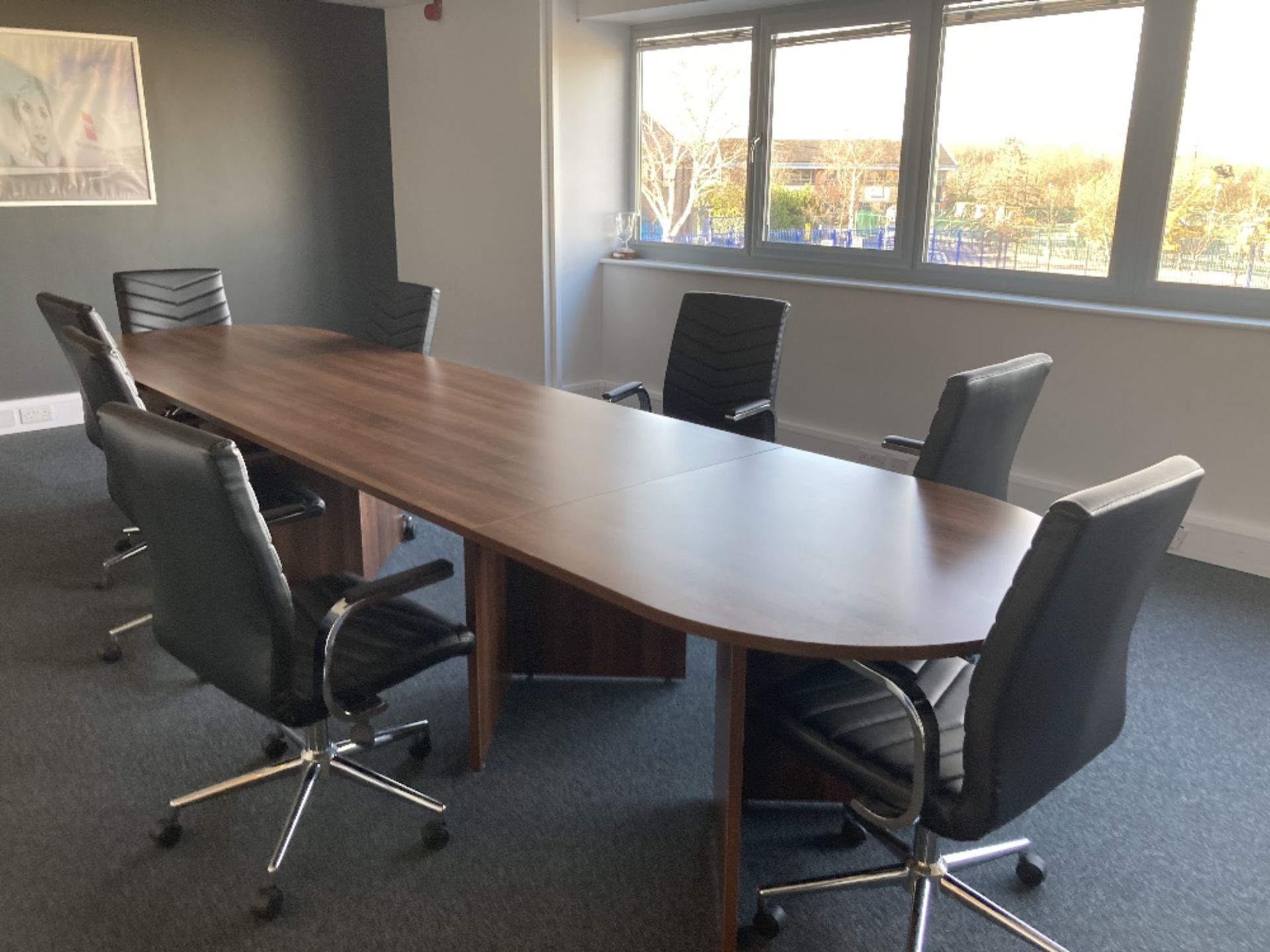 Large Boardroom Table & (7) Chairs