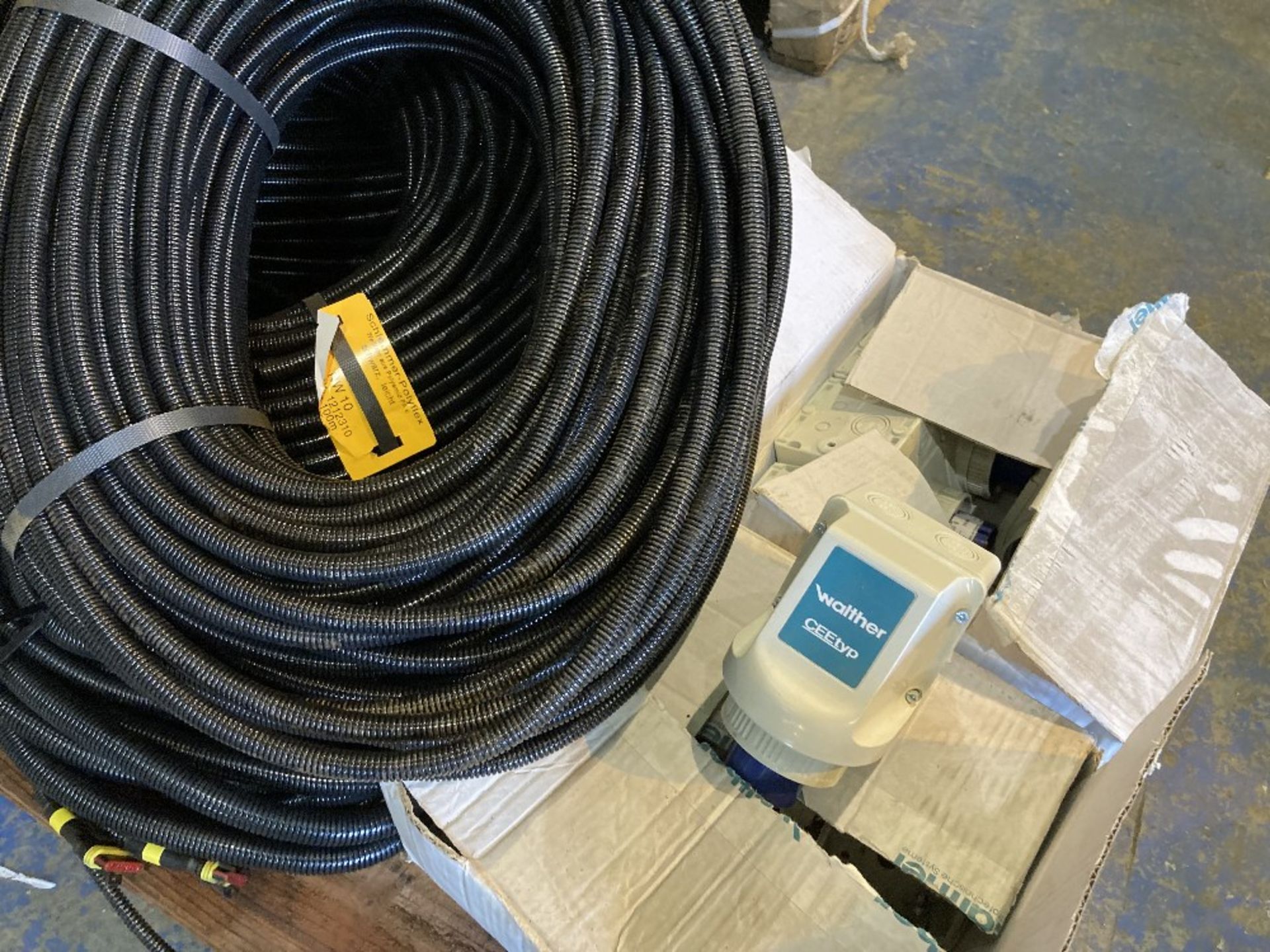 Quantity of electrical wire ducting and Walther CEEtyp 3 pin sockets - Image 3 of 5