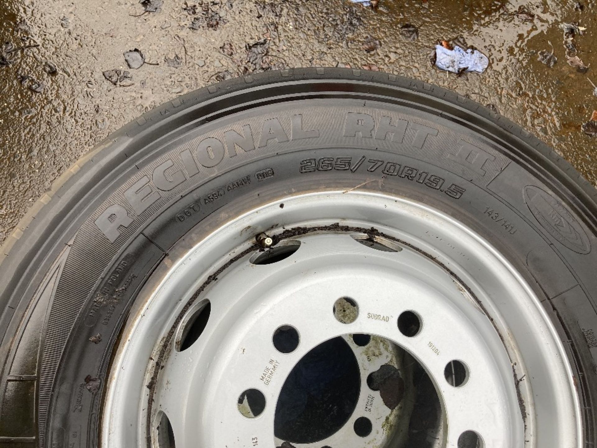(2) Goodyear Regional RHT 2 tyres & (2) Sudrad Steel Wheels - Image 4 of 5