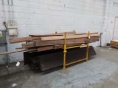 Various Sized Lengths of Hardwood and Metsawood complete with (2) Metal Stillages