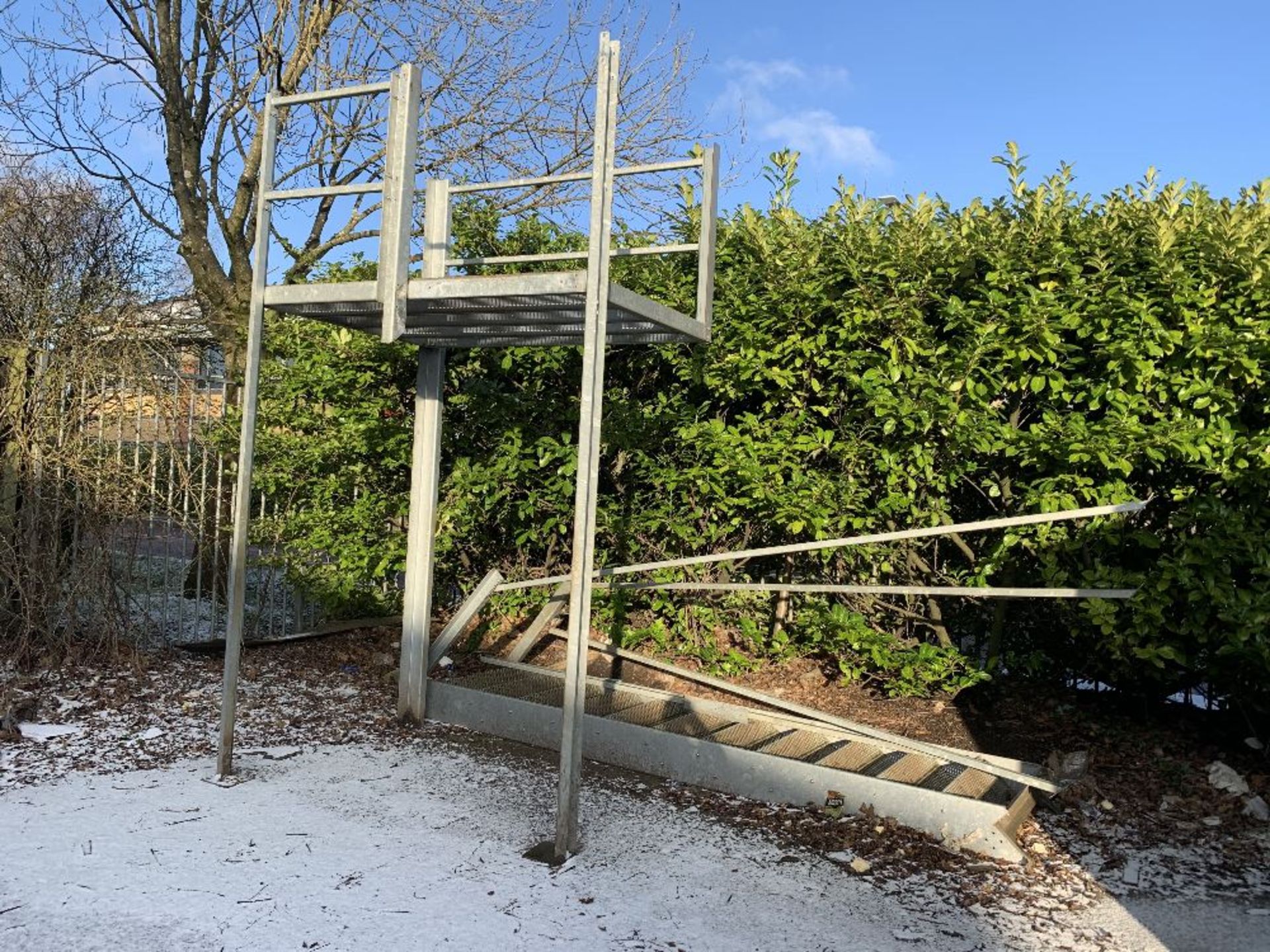 Galvanised staircase