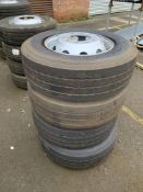 (4) Goodyear Regional RHT2 tyres & (4) Sudrad Steel Wheels