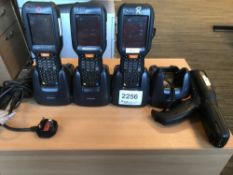 (4) Datalogic Falcon QVGA Imager 3 complete with Pistol Grip Scanners