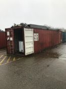 Red 40 ft Shipping Container