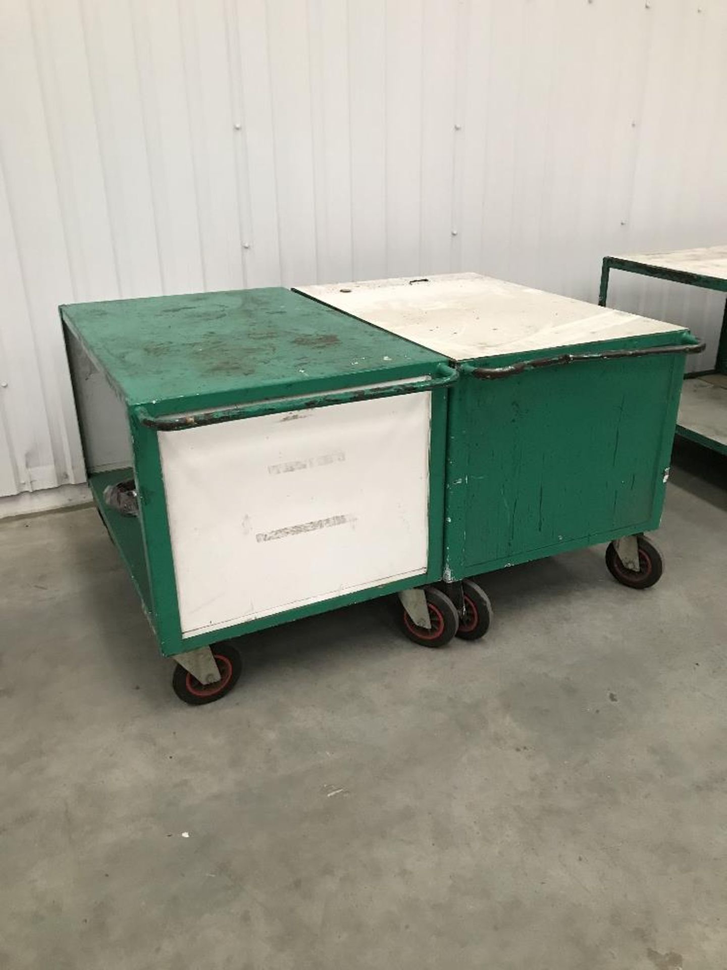 2 x Mobile Stock Trolleys