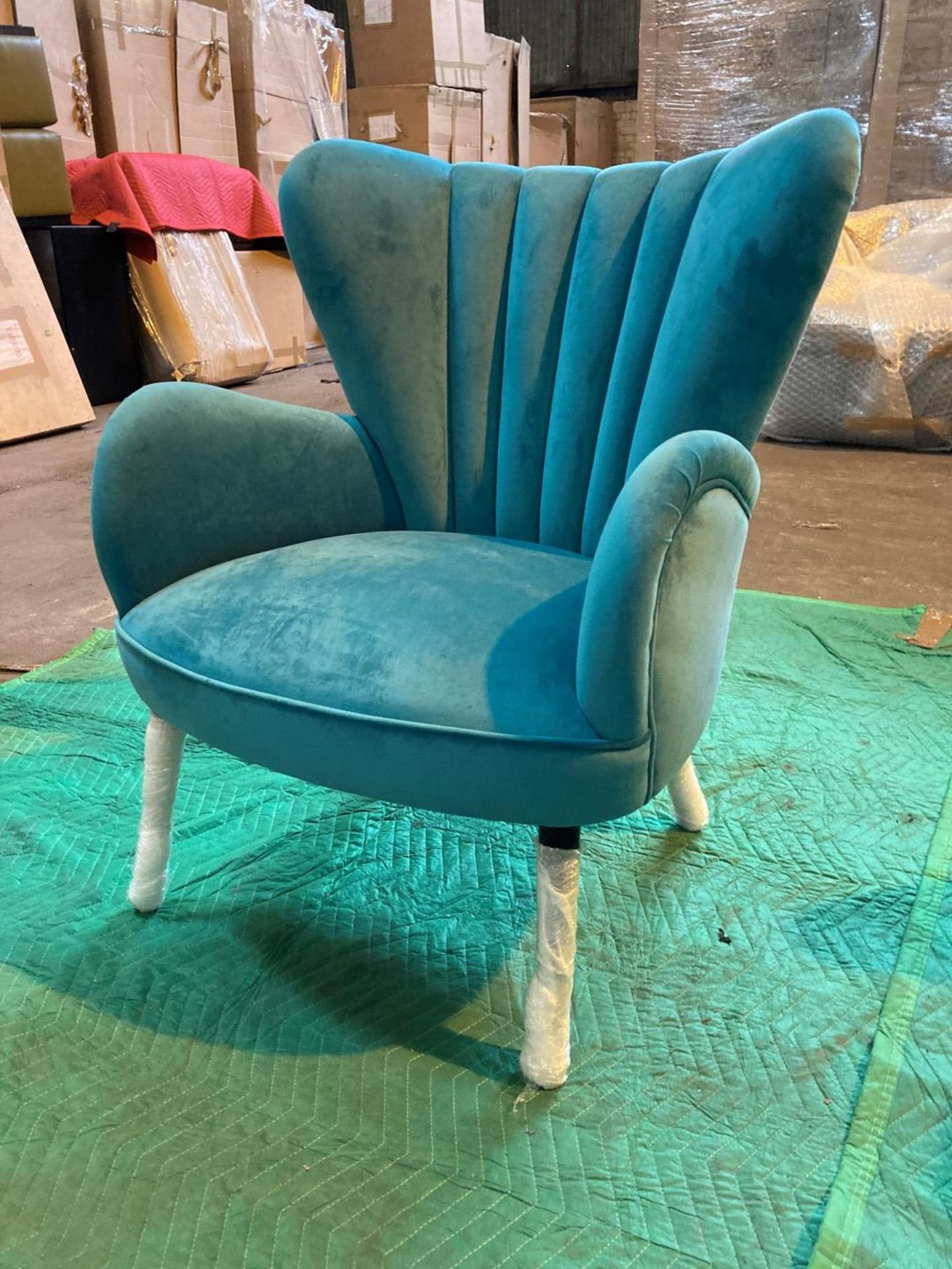 Teal 'Buenos Aires' armchair - Image 3 of 3