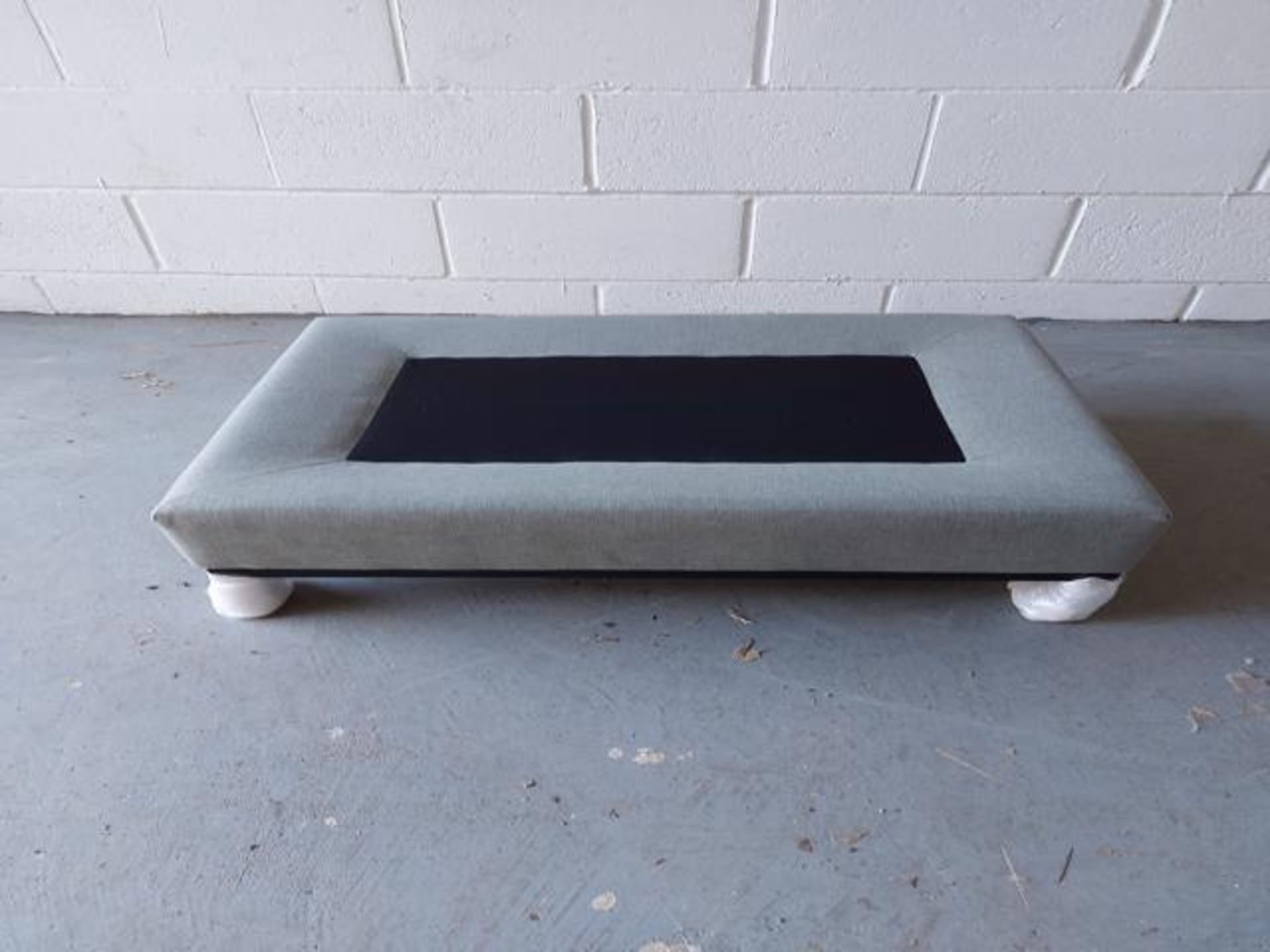 Grey Warwick chambray 'Edinburgh' ottoman footstool - Image 3 of 3