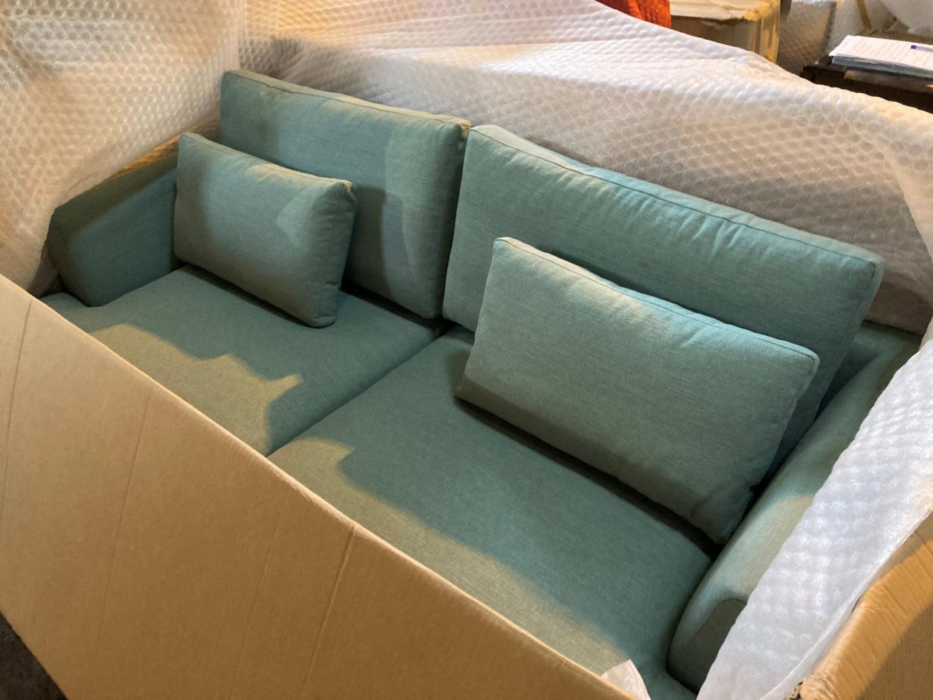 Light green 'Brasilia' 2.5 seater sofa - Image 2 of 5