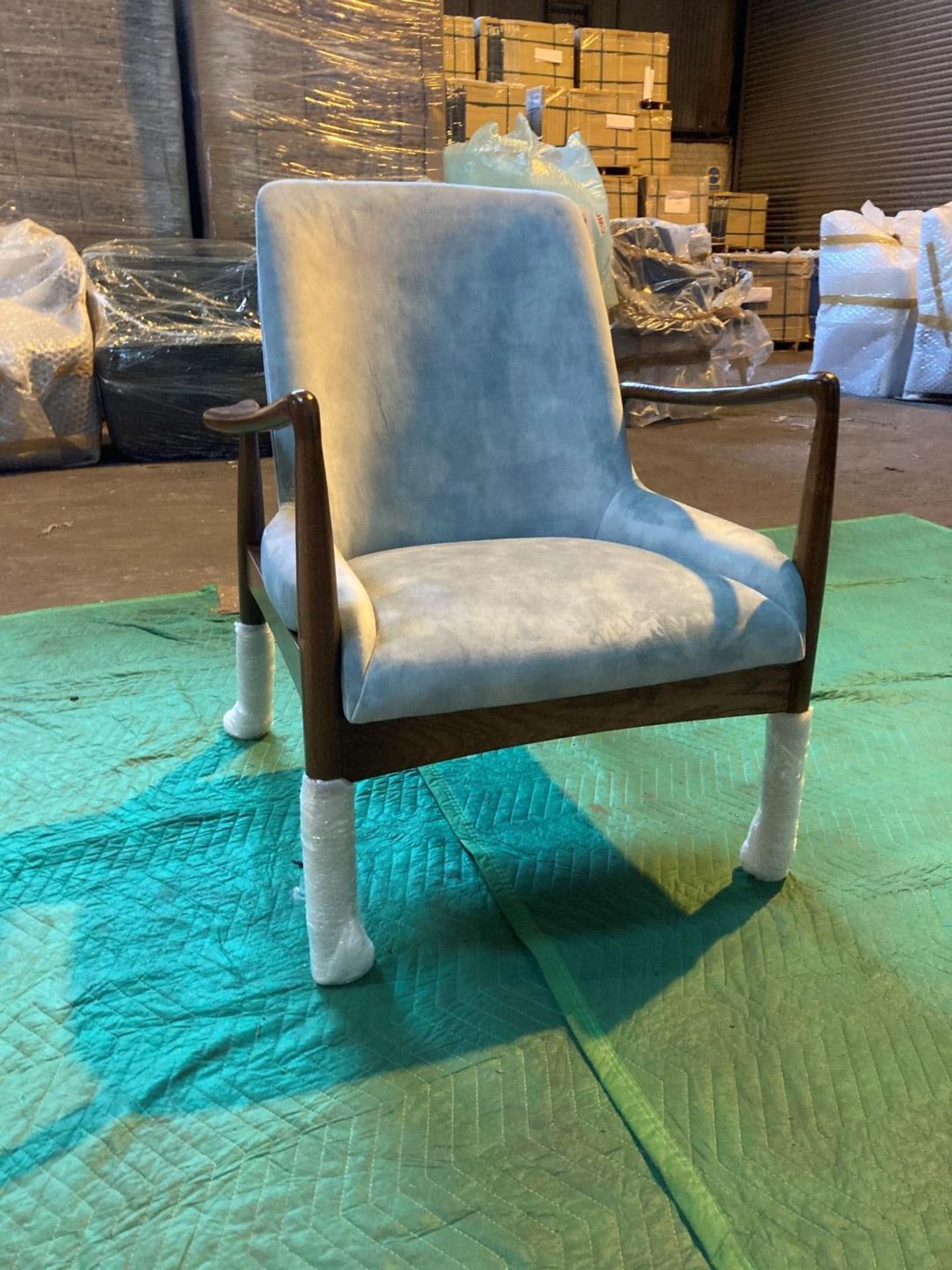 Pale blue 'Karlsson' armchair - Image 2 of 4