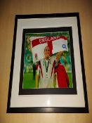 Framed England rugby world cup winner Laurence Dallagio print