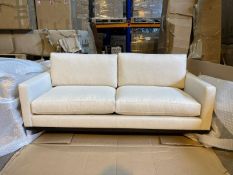 White 2 seater sofa