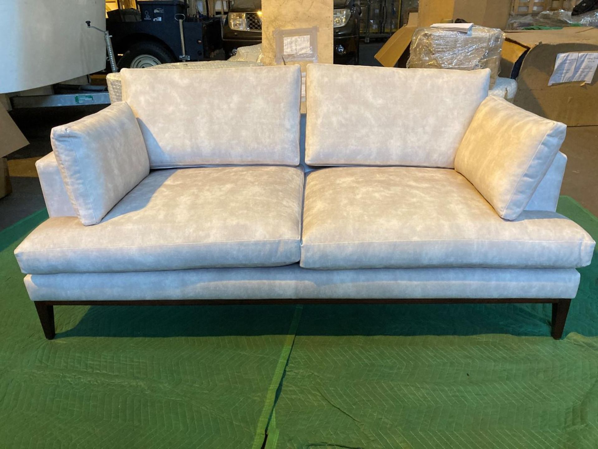 Plush white 2.5 seater sofa
