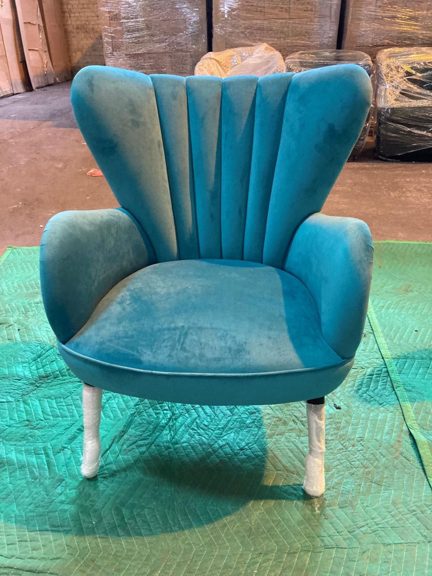 Teal 'Buenos Aires' armchair - Image 2 of 3