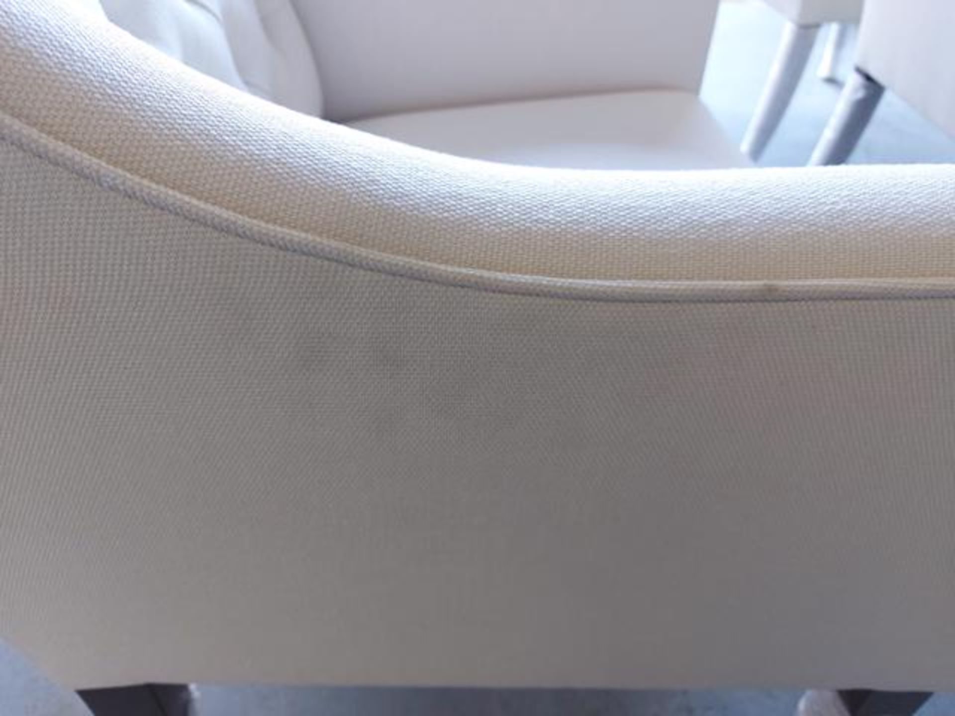 (5) White upholstered dining chair - Image 7 of 9