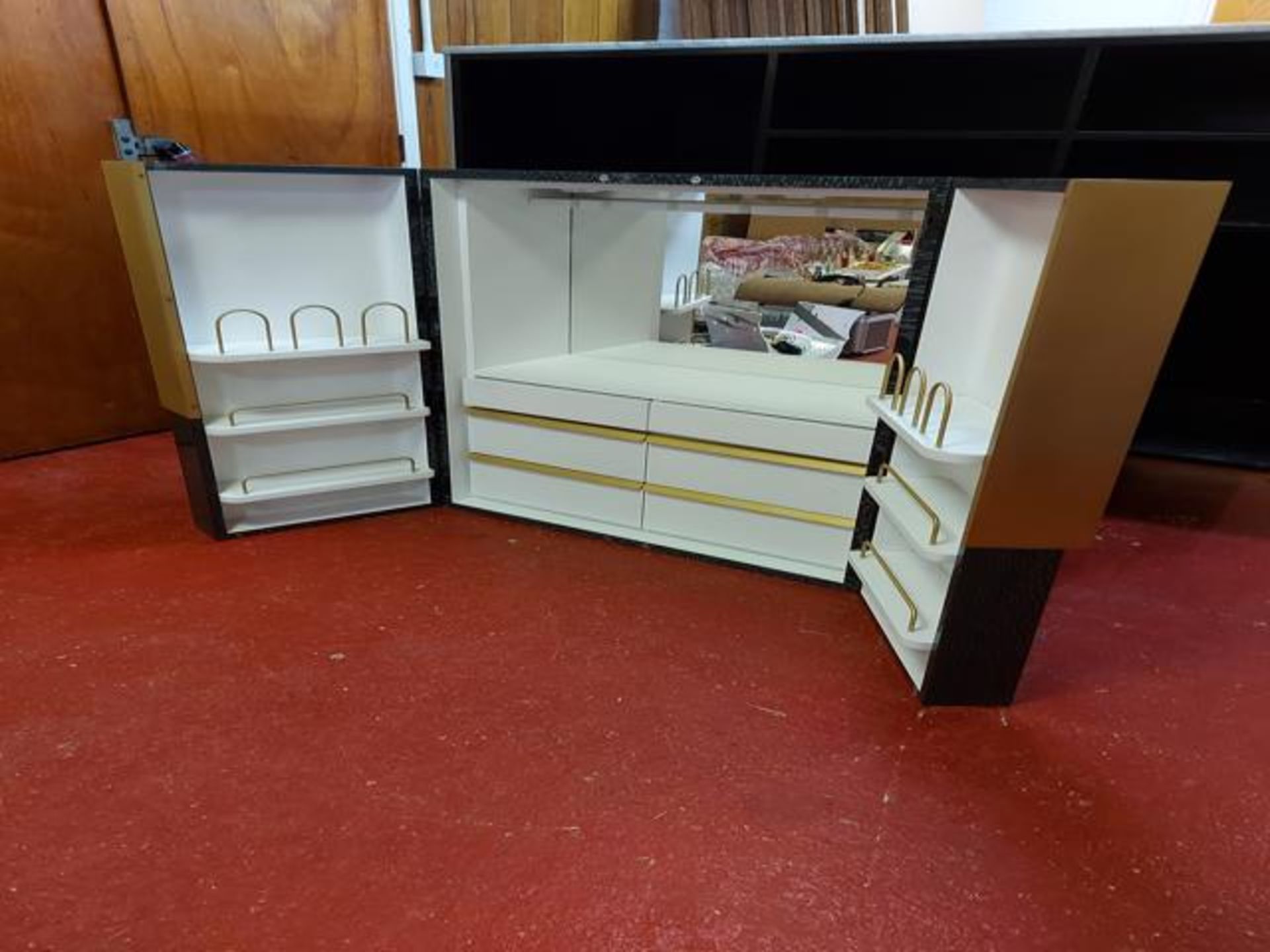 Bespoke marble top bar & credenza unit - Image 7 of 8