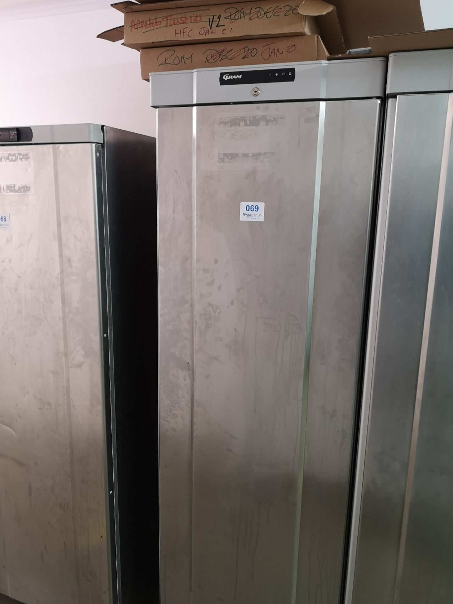 Gram K410 Upright Stainless Steel Fridge