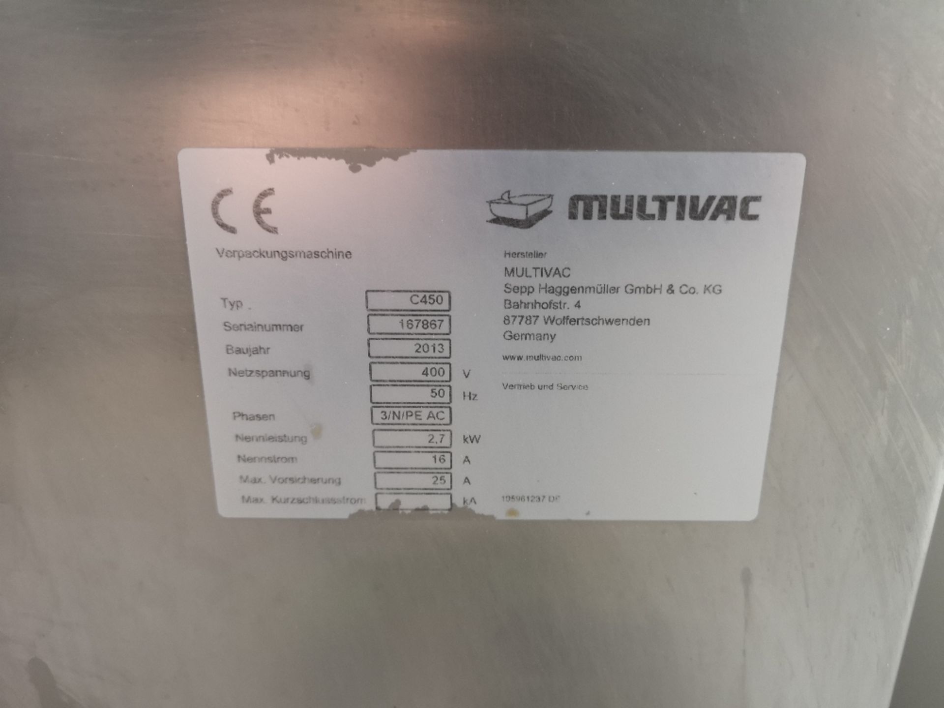 Multivac C450 Double Chamber Vacuum Packer - Image 5 of 6