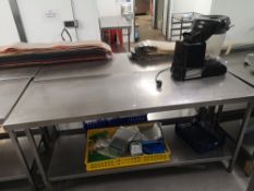 (2) Two Tier Stainless Steel Preparation Tables