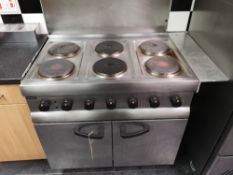 Lincat Six Ring Electric Oven Range with Extractor Hood