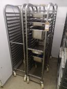 (4) Stainless Steel Twenty Slot Baking Tray Trolleys