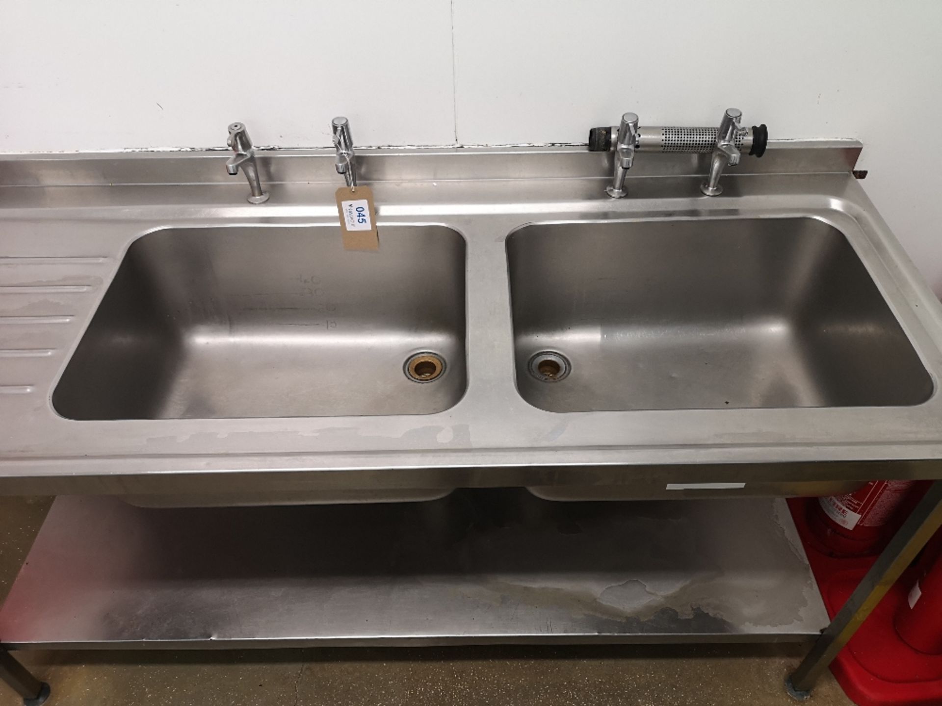 Stainless Steel Double Sink Basin Unit - Image 3 of 3