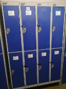 Steel Floor Standing 8 door locker bank