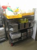 (2) Mobile Stainless Steel Three Tier Racks & Contents to Include: