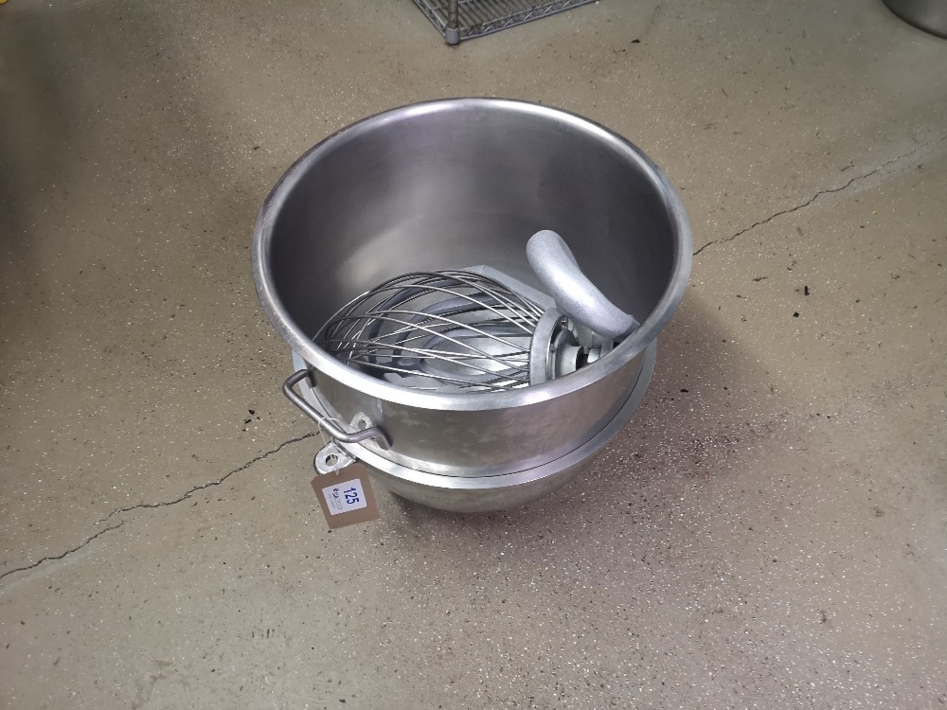 Stainless Steel Planetary Mixing Bowl with (3) Whisk Attachments & Mobile Dolly