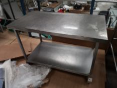 Two Tier Stainless Steel Preparation Table