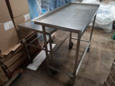 (2) Stainless Steel Preparation Tables