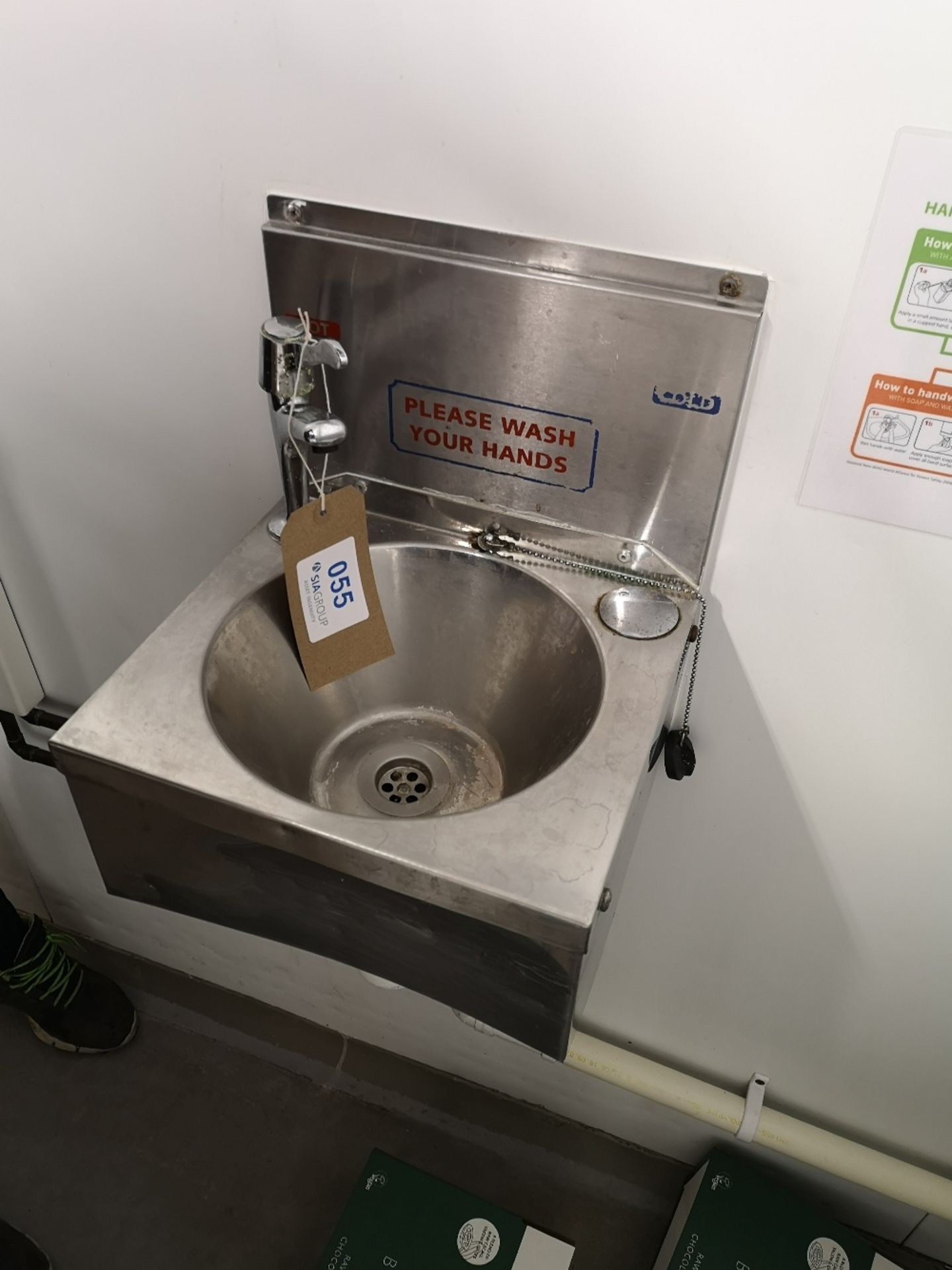 Stainless Steel Wall Fixed Hand Wash Basin - Image 2 of 2