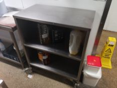 Three Tier Stainless Steel Mobile shelving Unit