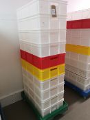 (9) Plastic Food Containers with Mobile Dolly