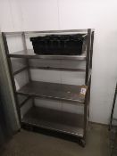 Three Tier Stainless Steel Mobile Shelving Unit