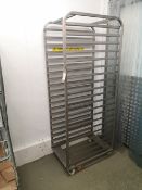 Stainless Steel Twenty Slot Baking Tray Trolley