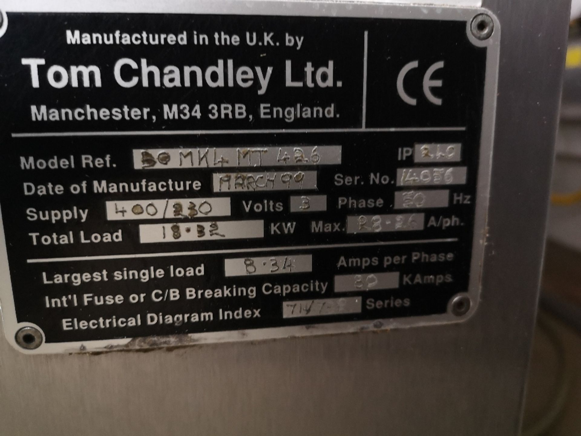 Tom Chandley Four Deck Twelve Tray 50 MK4 MT426 Compacta Oven - Bild 3 aus 5