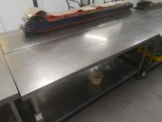 (2) Two Tier Stainless Steel Preparation Tables