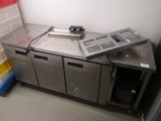 Polar U-series G378 Stainless Steel Three Door Counter Refrigerator