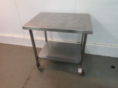 Two Tier Stainless Steel Preparation Table