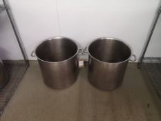 (2) 50L stainless steel Sauce/Stock Saucepans