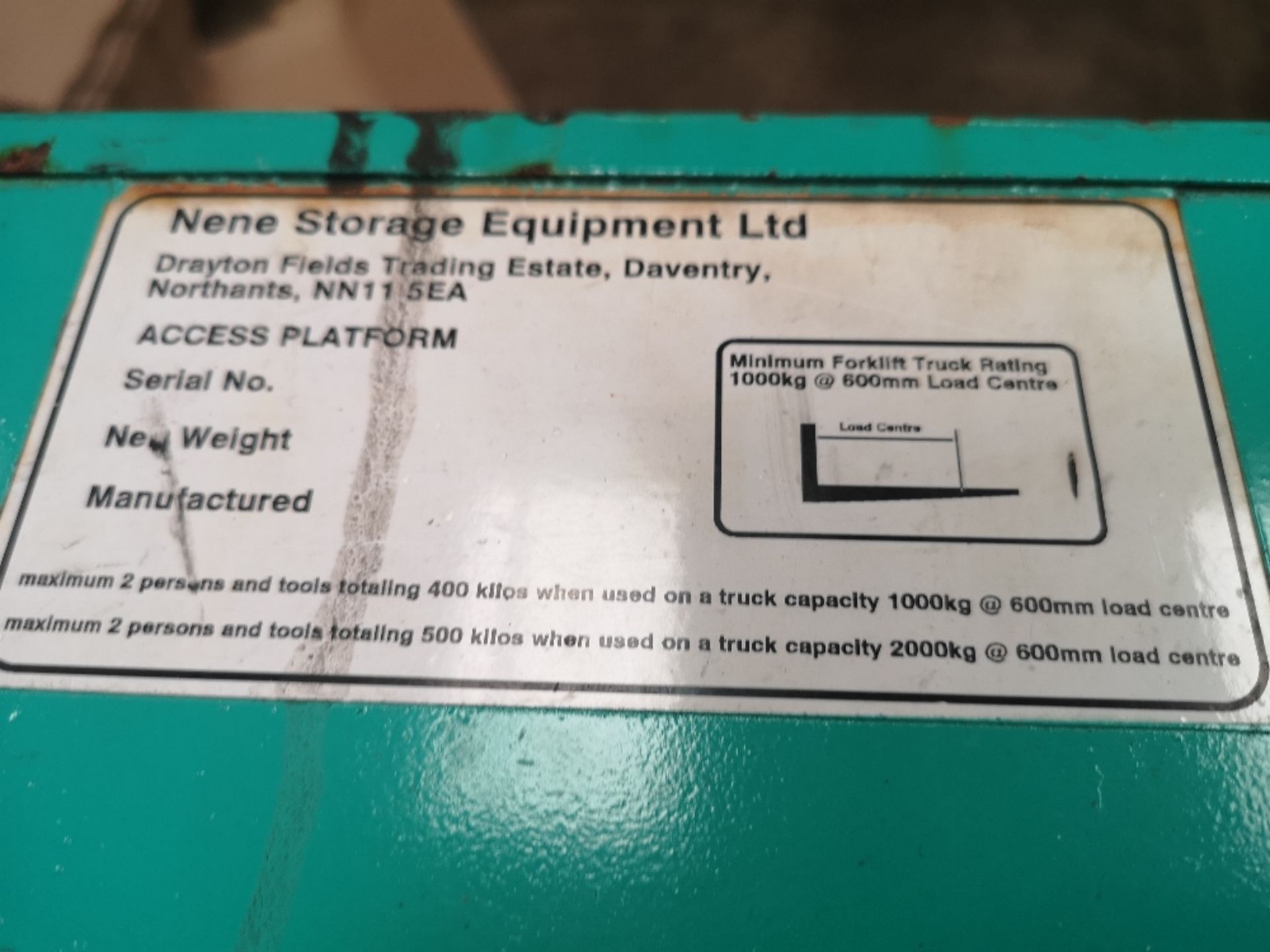 Nene Storage Equipment Steel Forklift Access Platform - Image 2 of 2