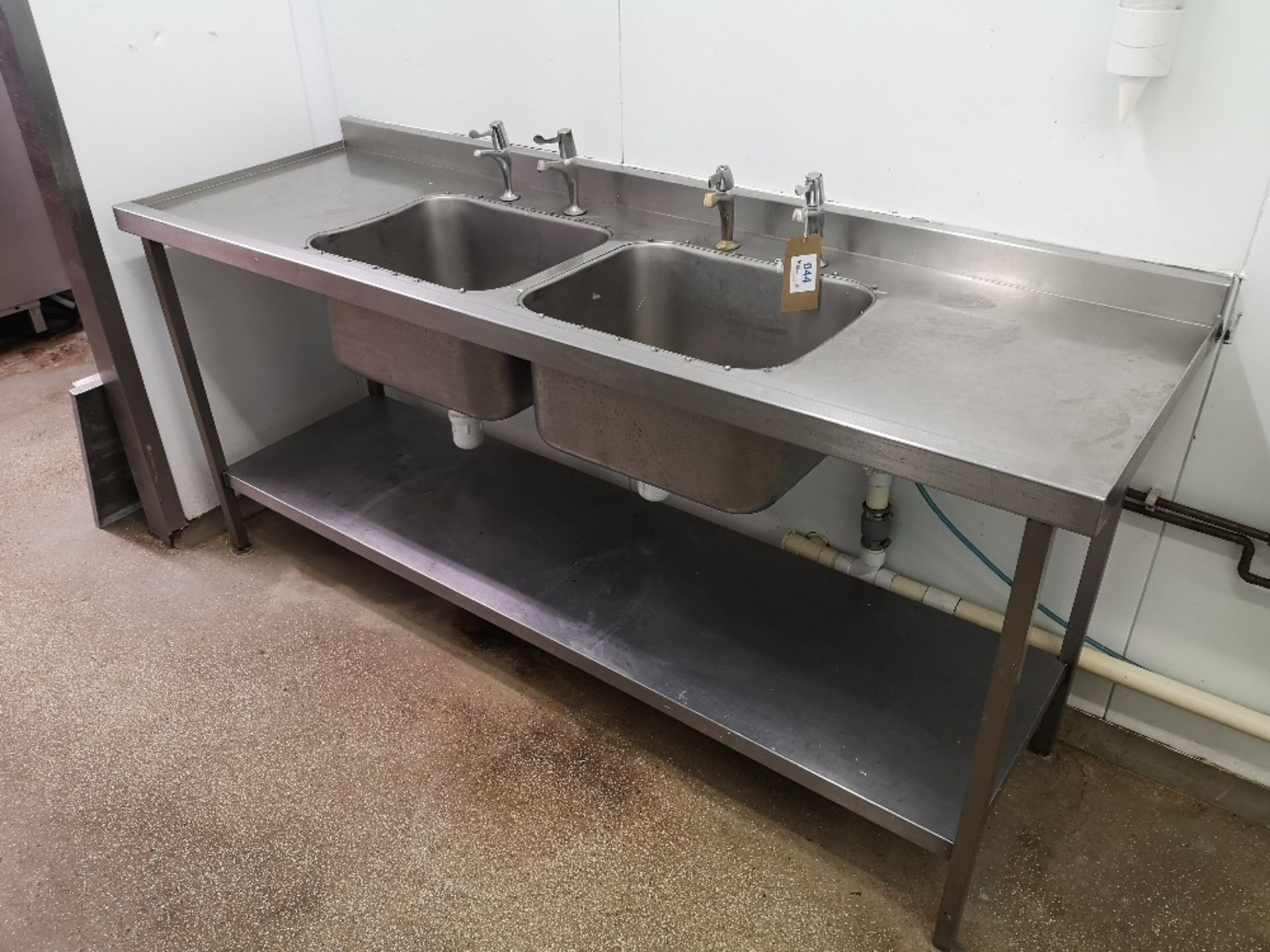 Stainless Steel Double Sink Basin Unit