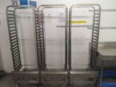 (3) Stainless Steel Twenty Slot Baking Tray Trolleys