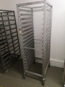 Stainless Steel Eighteen Slot Baking Tray Trolley