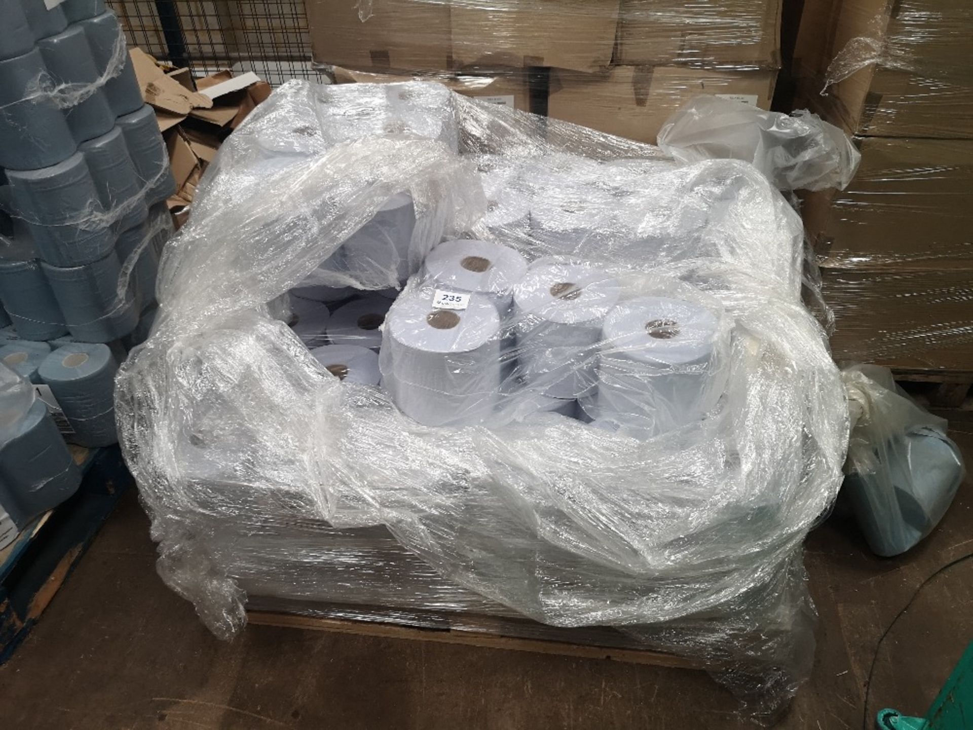 Pallet of c.(12) Cases of Blue Roll