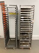 (2) Stainless Steel Twenty Slot Baking Tray Trolley with Gastronorm Pans