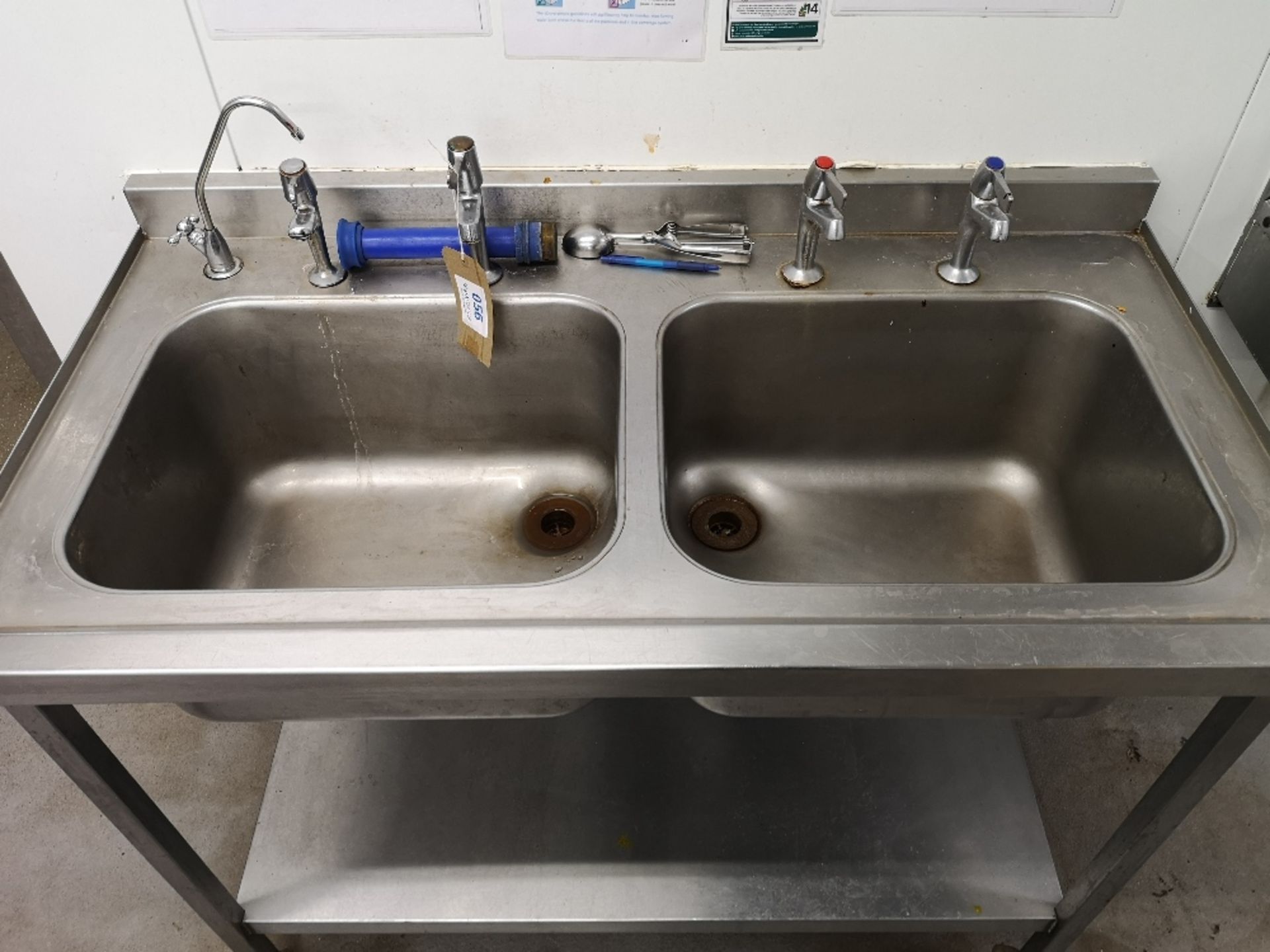 Stainless Steel Double Sink Basin Unit - Image 3 of 3